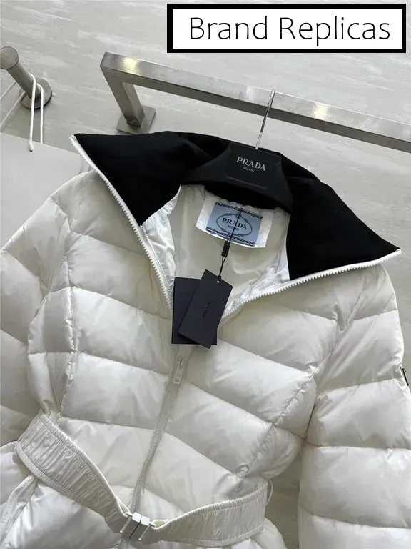 Prada waist lapel down jacket